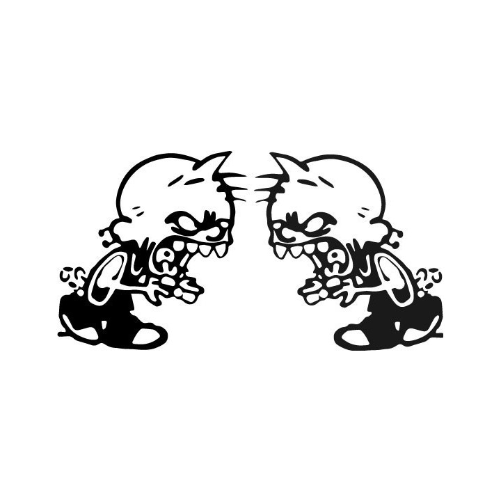 Calvin Angry Face-Off Stickers – Comic Decals (2-Pack)