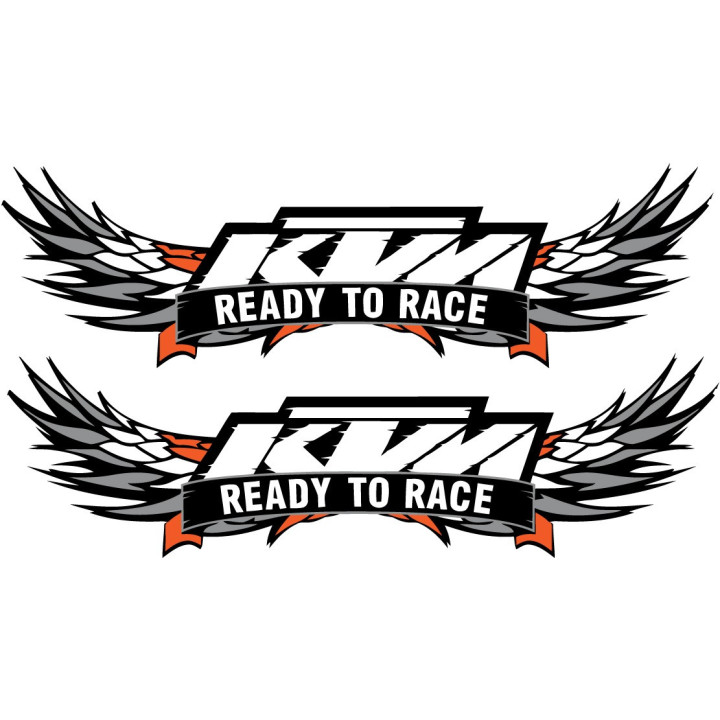 KTM Ready To Race Stickers – Duke EXC SX Enduro Motorcycle Decals (2-Pack)