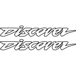 Bajaj Discover Lettering Outline Die Cut Stickers Decals - DecalsHouse