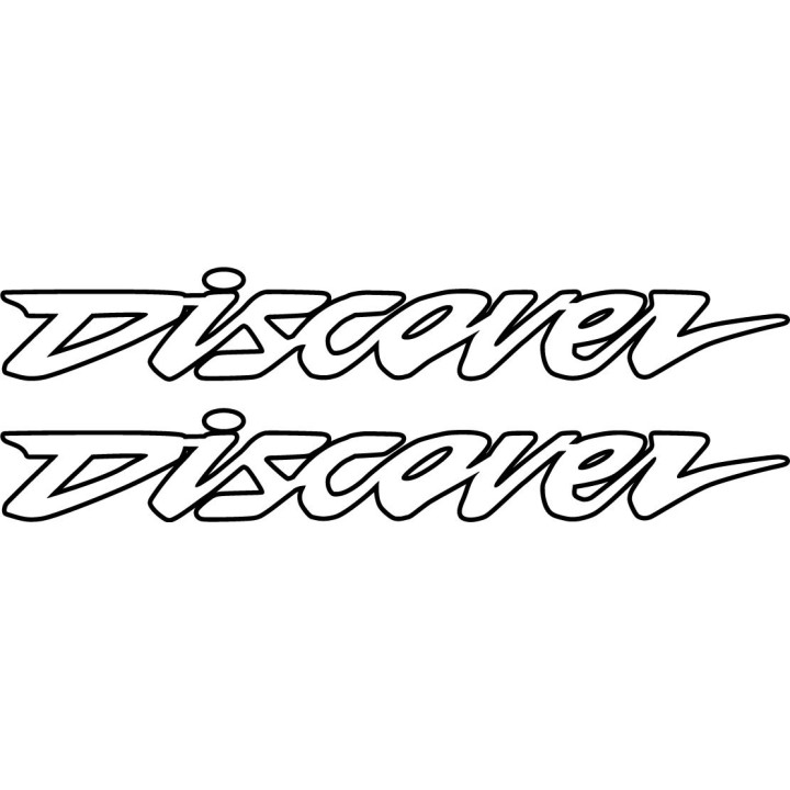 Bajaj Discover Lettering Outline Die Cut Stickers Decals - DecalsHouse