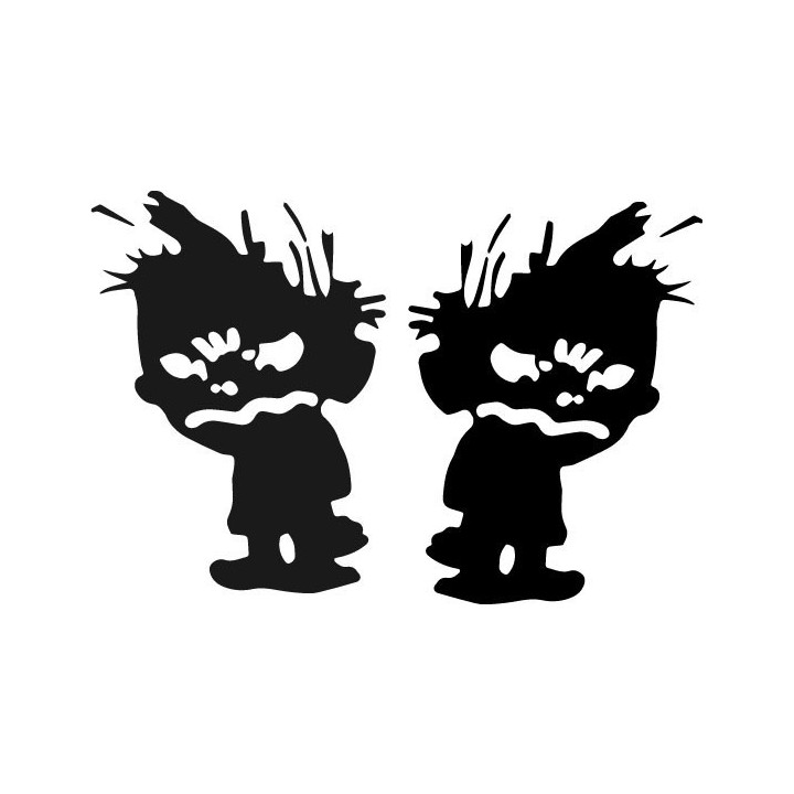 Calvin & Hobbes Stickers – Comic Character Decals (2-Pack)