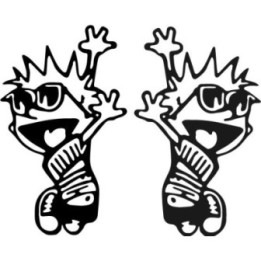 Calvin Jumping Stickers – Cartoon Decals (2-Pack)