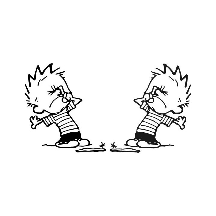 Calvin & Hobbes Calvin Stickers – Comic Decals (2-Pack)