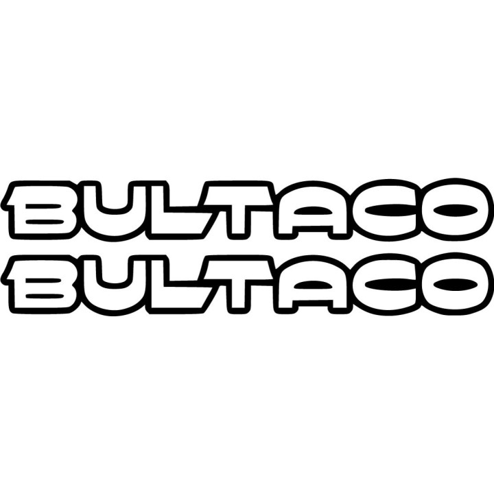 Bultaco Logo Lettering Outline Die Cut Stickers Decals - DecalsHouse