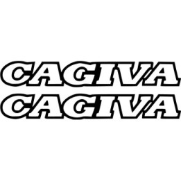 Cagiva Logo Lettering Outline Die Cut Stickers Decals - DecalsHouse