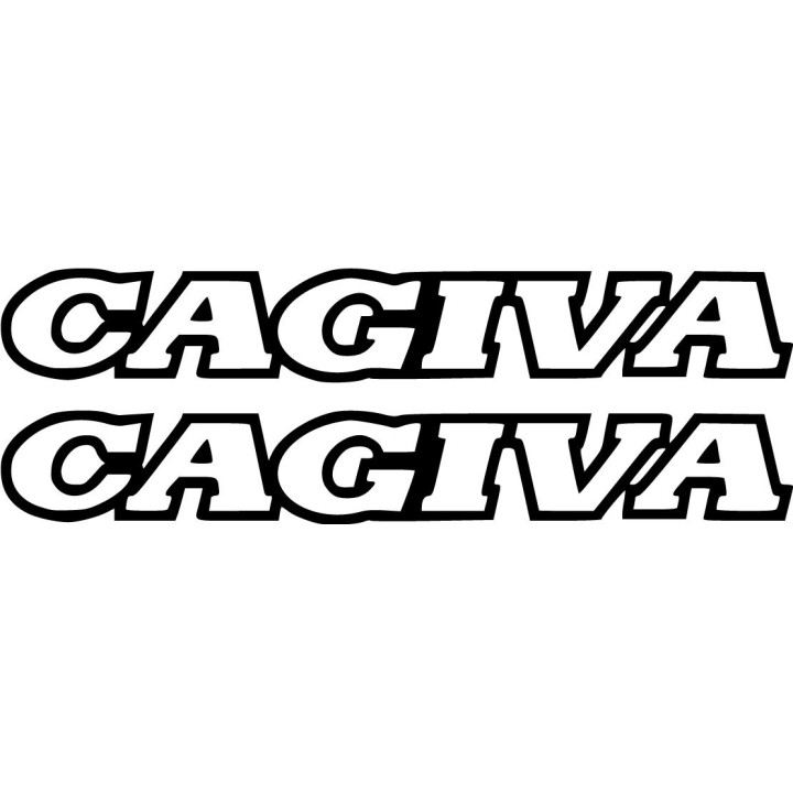 Cagiva Logo Lettering Outline Die Cut Stickers Decals - DecalsHouse