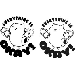 Catbug Everything Is Okay Stickers – Bravest Warriors (2-Pack)