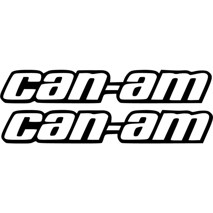 Can Am Logo Lettering Outline Die Cut Stickers Decals - DecalsHouse