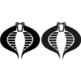 G.I. Joe Cobra Commander Stickers – Logo Decals (2-Pack)