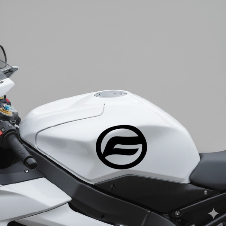 Cf Moto Logo Round Die Cut Stickers Decals - DecalsHouse