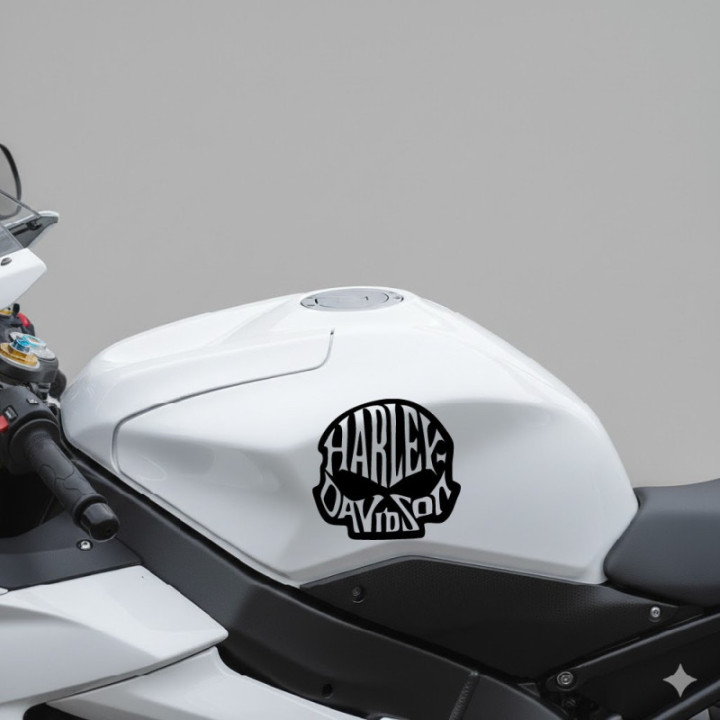 Harley Davidson Skull Die Cut Stickers Decals - DecalsHouse
