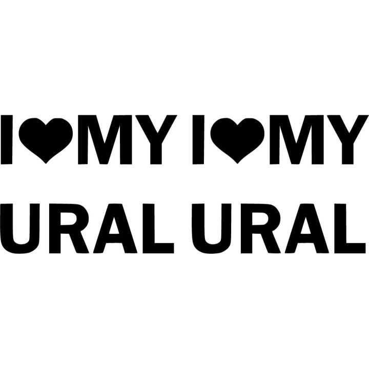 I Love My Ural Die Cut Stickers Decals - DecalsHouse