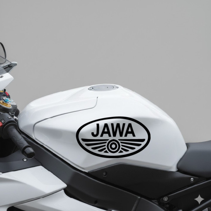 Jawa Motorcycle Stickers – Classic 350 550 300 Naked Bike Decals (2-Pack)