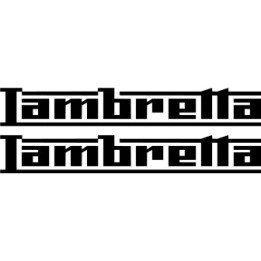 Lambretta Logo Die Cut Lettering Stickers Decals - DecalsHouse