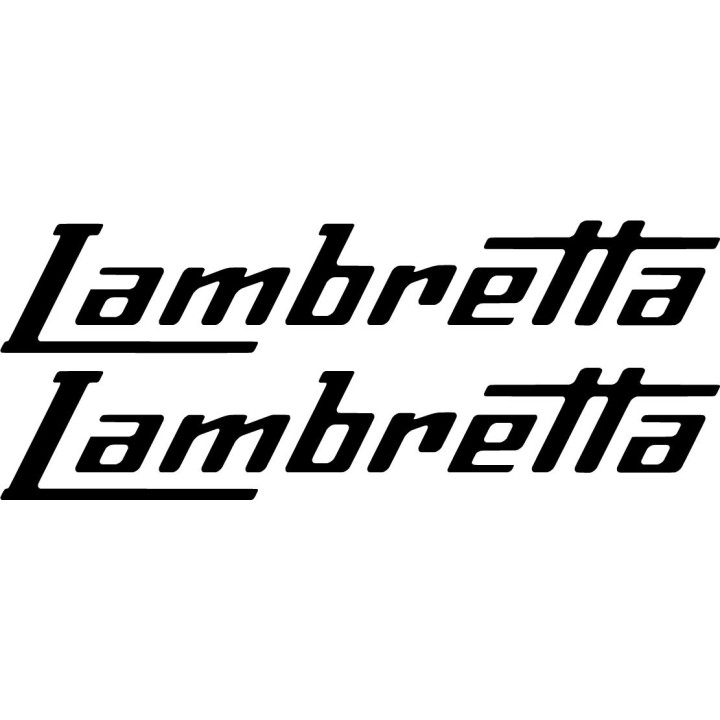 Lambretta Logo Die Cut Lettering Style 2 Stickers Decals - DecalsHouse