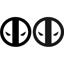 Deadpool Logo Stickers – Marvel Anti-Hero Decals (2-Pack)