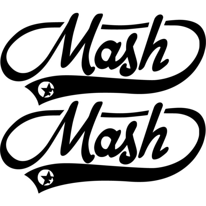 Mash Motorcycles Stickers - Retro Café Racer Decals (2-Pack)