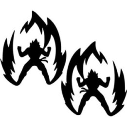Dragon Ball Z Super Saiyan Stickers – Goku SSJ Decals (2-Pack)