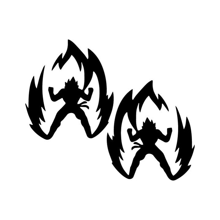 Dragon Ball Z Super Saiyan Stickers – Goku SSJ Decals (2-Pack)