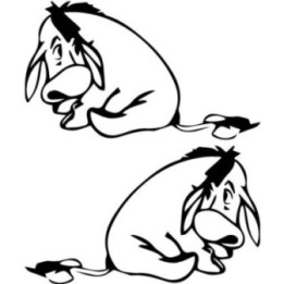 Eeyore Stickers – Winnie the Pooh Donkey Decals (2-Pack)