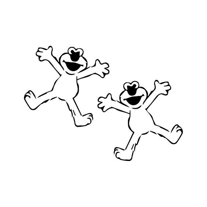 Elmo Stickers – Sesame Street Character Decals (2-Pack)