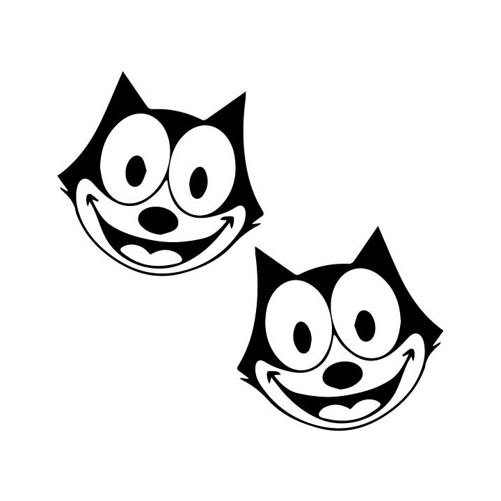 Felix the Cat Stickers – Retro Cartoon Decals (2-Pack)