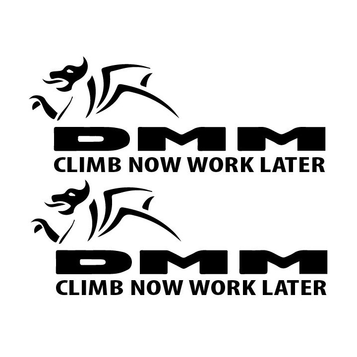 DMM Climb Now Work Later Vinyl Stickers 2-Pack