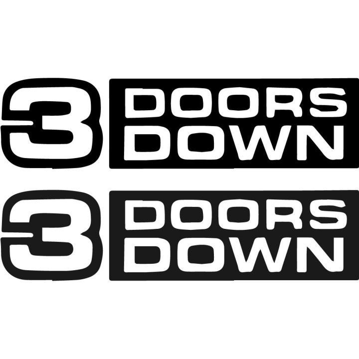 3 Doors Down Stickers – Rock Band Decals (2-Pack)