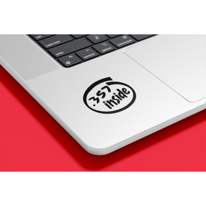 .357 Inside Funny Gun Stickers – Magnum Decals (2-Pack)