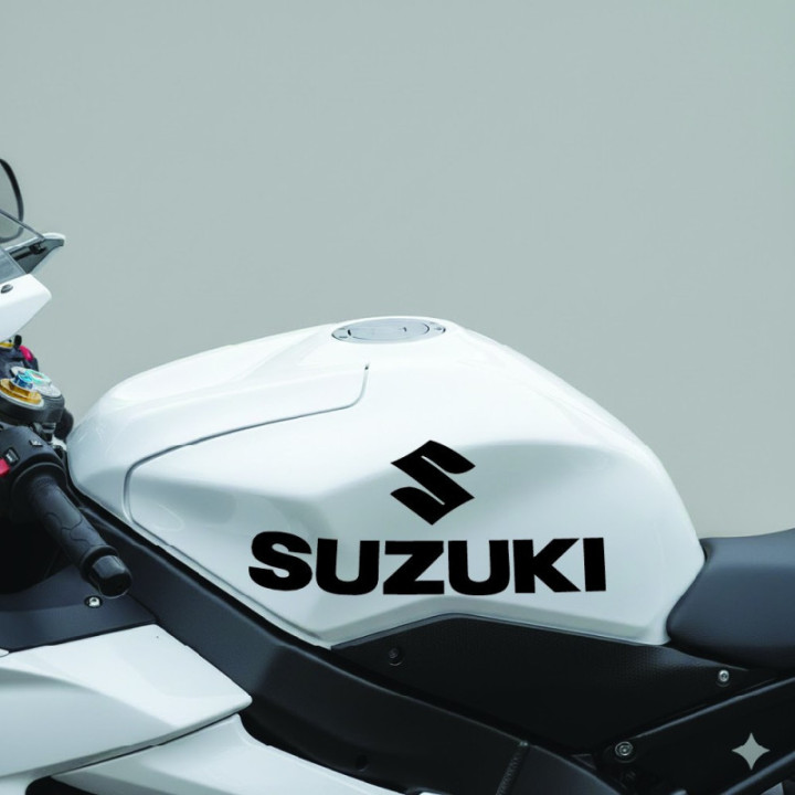 Suzuki Logo Style 2 Stickers – GSX-R SV650 Hayabusa Motorcycle Decals (2-Pack)