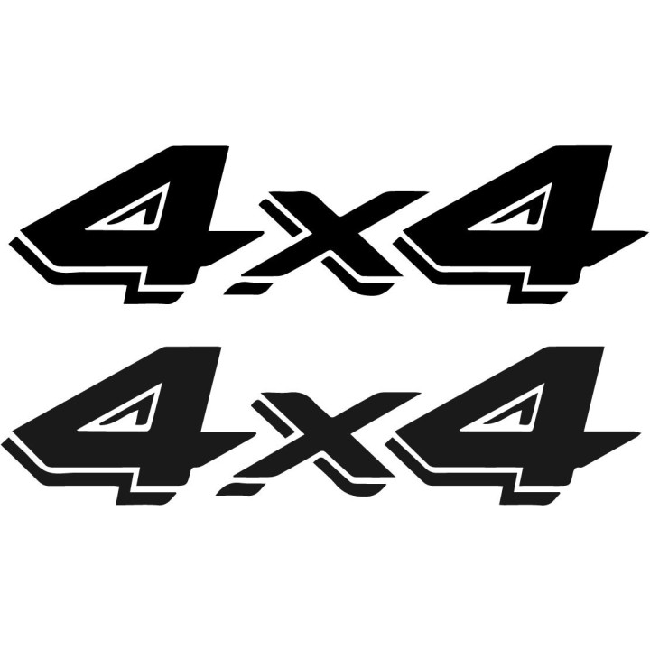 4x4 Style 1 Stickers - Off-Road SUV Vinyl Decals (2-Pack)