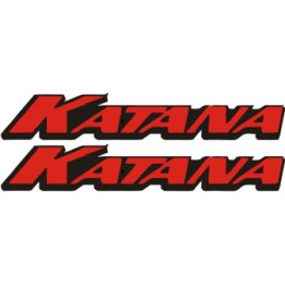 Suzuki Katana Kanji Red Stickers Decals - DecalsHouse