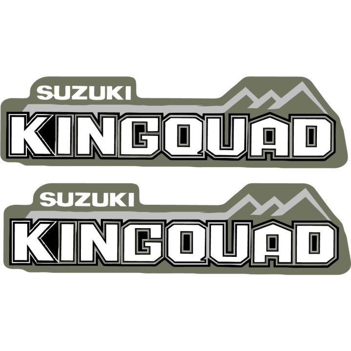 Suzuki KingQuad Style 8 ATV Stickers – 450 750 850 Decals (2-Pack)