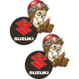 Suzuki Logo Cafe Racer Style 2 Stickers Decals - DecalsHouse