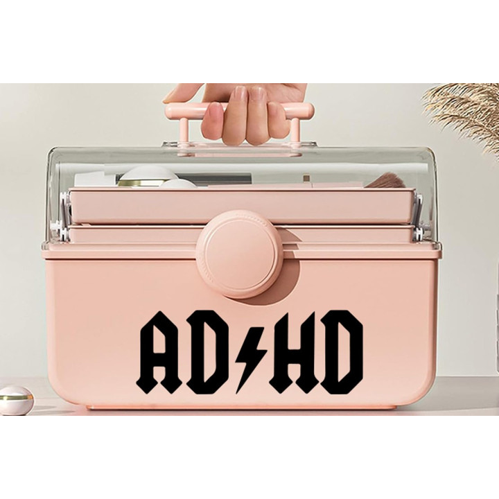 ADHD Stickers – AC/DC Parody Neurodiversity Decals (2-Pack)