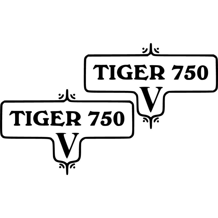 Triumph Tiger 750 Stickers – Classic British Adventure Decals (2-Pack)