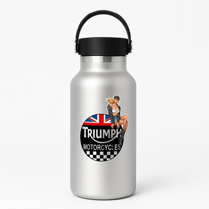 Triumph Pin Up Stickers – Bonneville Thruxton Café Racer Decals (2-Pack)
