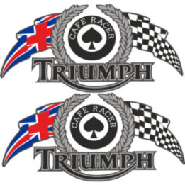 Triumph Motorcycle Logo Stickers – Style 16 Decals (2-Pack)
