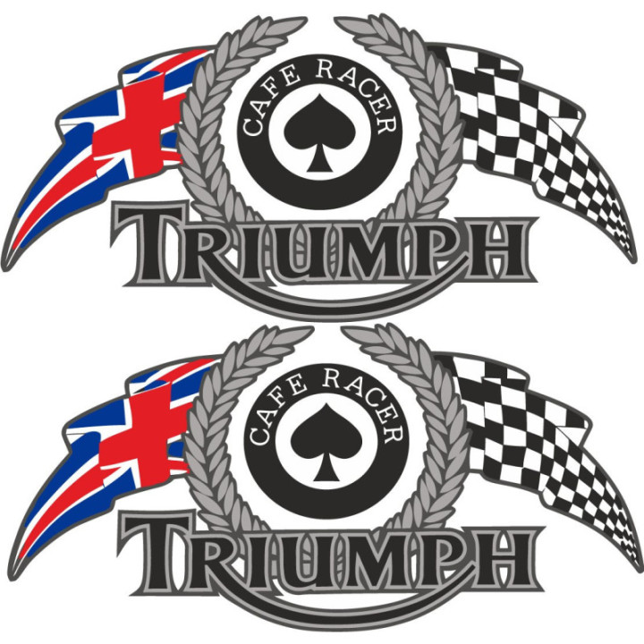 Triumph Motorcycle Logo Stickers – Style 16 Decals (2-Pack)