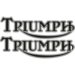 Triumph Stickers Style 2 - Motorcycle Logo Decals (2-Pack)