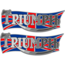 Triumph Logo Style 21 Stickers – Motorcycle Decals (2-Pack)