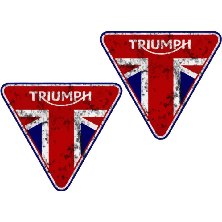Triumph Logo Style 25 Stickers – Motorcycle Tank Fairing Decals (2-Pack)