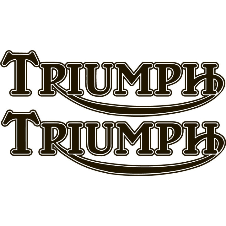 Triumph Logo Style 6 Stickers – Speed Triple Tiger Tank Decals (2-Pack)