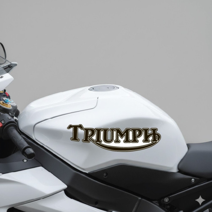 Triumph Logo Style 6 Stickers – Speed Triple Tiger Tank Decals (2-Pack)