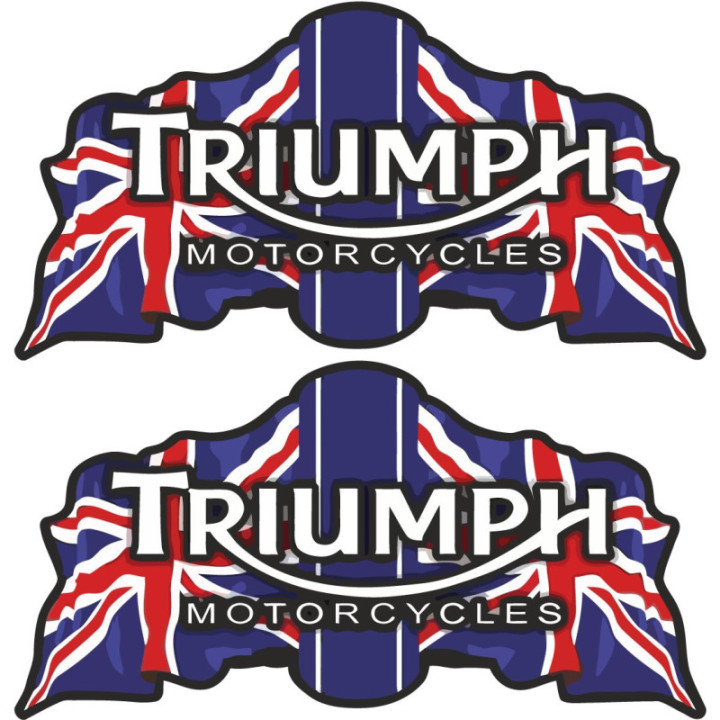 Triumph Logo Style 9 Stickers – Bonneville Street Twin Scrambler Decals (2-Pack) | DecalsHouse