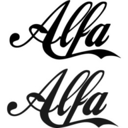 Buy Alfa Name Decal Sticker Online