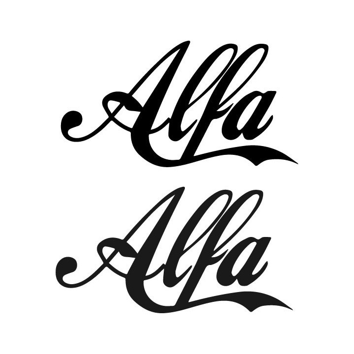 Buy Alfa Name Decal Sticker Online