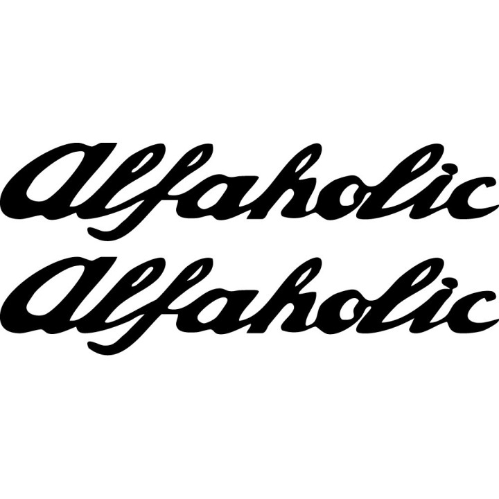 Alfaholic Stickers – Funny Alfa Romeo Giulia 147 156 Decals (2-Pack)