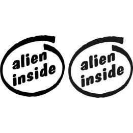 Buy Alien Inside 2 Decal Sticker Online