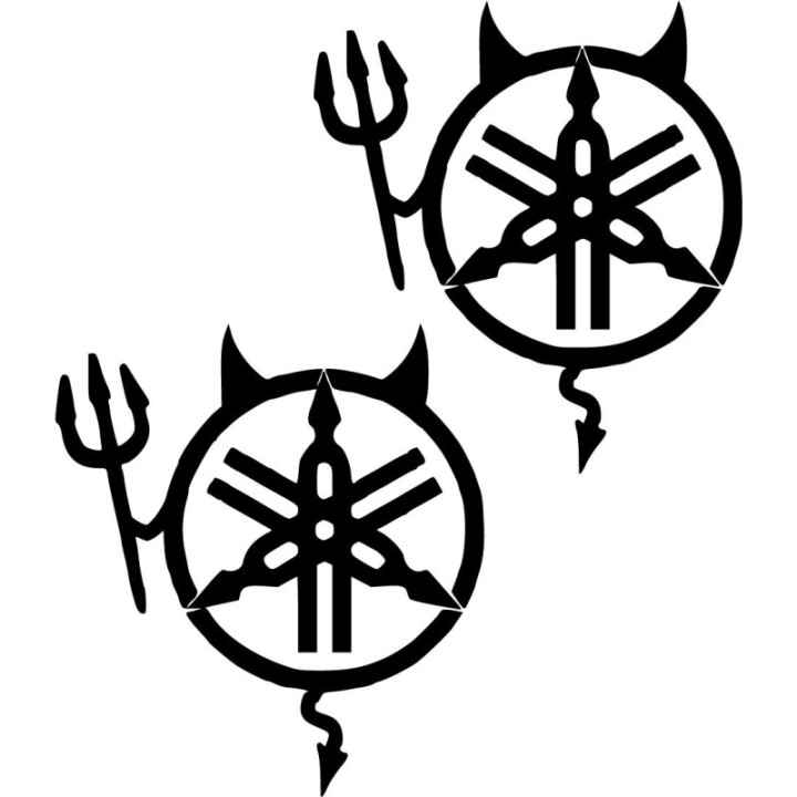 Yamaha Logo Devil Die Cut Stickers Decals - DecalsHouse